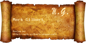 Merk Gilbert névjegykártya